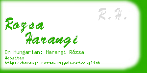 rozsa harangi business card